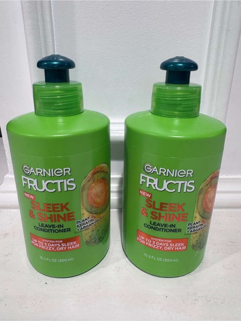 Garnier Fructis Sleek & Shine Leave-In Conditioner 2 bottles NEW